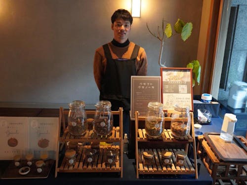 起業型協力隊仲間 中田さん。フランス留学時に「ゼロ・ウェイスト」の考えと出会い、バルク(量り売り)ショップの開業を目指す。