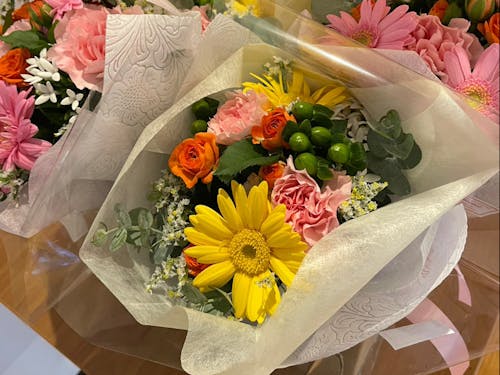 <昨年度の様子>告白タイムで使う花束