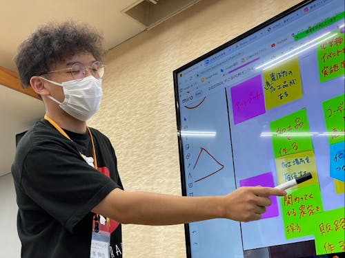 町内外の人々を交えたインターン生とのワークショプの様子