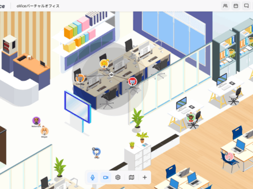≪oViceとは≫Web上で自分のアバターを自由に動かし、相手のアバターに近づけることで簡単に話しかけられる新感覚のバーチャル空間です