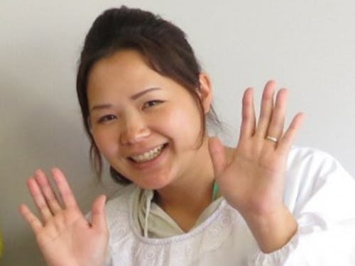 ワークショップ（能登上布）を担当する辻屋さん（中能登町在住）