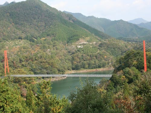 長さ155mの大つり橋