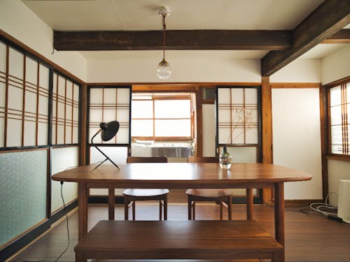 宿泊先は古民家の「日吉舎」寮費無料で、Wi-Fiも完備！