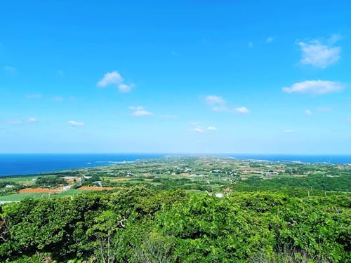 島の山からの景色。