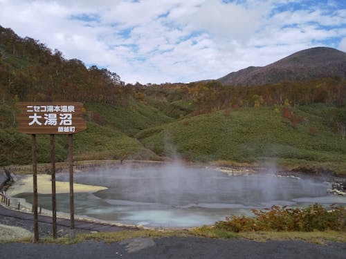 町内にある温泉の湧き出る沼「大湯沼」