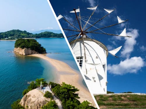 小豆島(エンジェルロード・オリーブ公園)