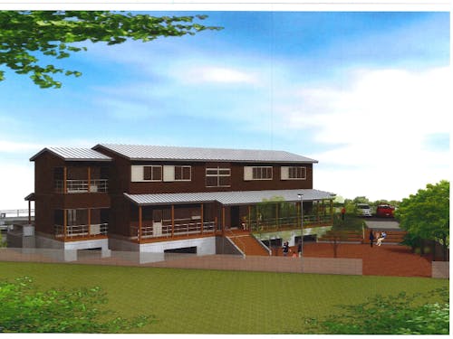 建物南側は施設利用者が寛ぐ庭(イメージ図2)