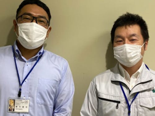 活動をサポートする、まちづくり推進課青木さん(左)とと井苅さん(右)