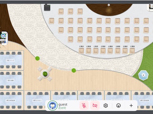 ≪oViceとは≫Web上で自分のアバターを自由に動かし、相手のアバターに近づけることで簡単に話しかけられる新感覚のバーチャル空間です