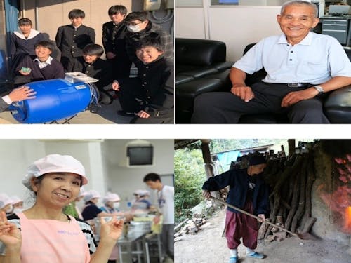 水質浄化に取り組む高校生・漁協の組合長・ランチは任せて!婦人会・山の炭焼きやってみん?