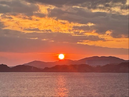 みなべ町の夕陽 何度見ても美しくて圧倒されるみなべ町の夕焼け