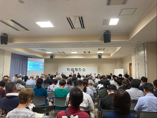 全２２箇所で行った町政報告会の様子