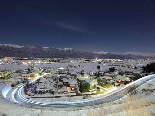 冬の池田町(滝の台団地から)