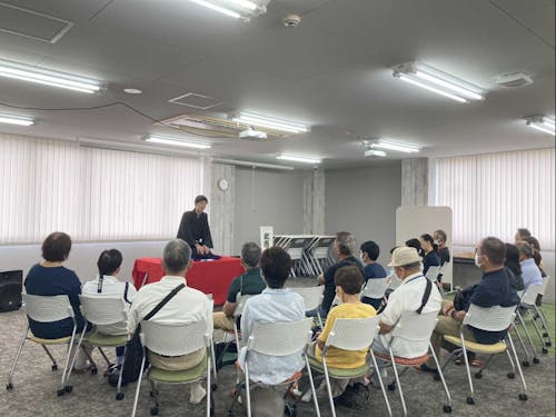 鹿児島県長島町落語を披露した時の様子