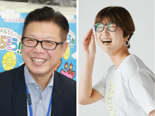 〈富山県〉西岡 恵一さん(写真左)、〈ファシリテーター〉富山オタクことちゃん さん(写真右)