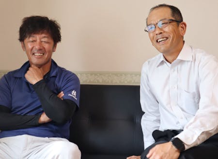 「ファーミライズ株式会社」代表・隅英幸さん（左）と副代表・児玉大介さん（右）