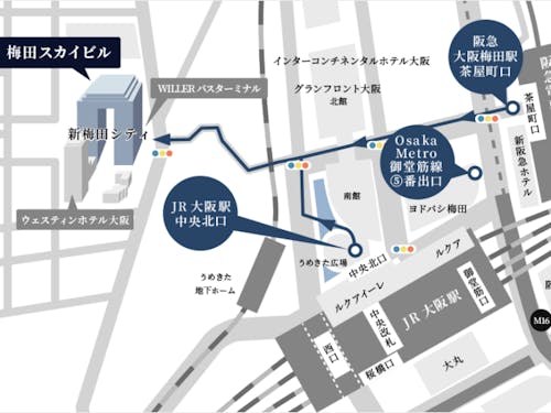 ≪アクセス≫　大阪市北区大淀中1-1-88