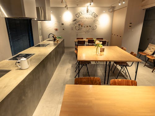 ゲスト同士の交流の場になっているシェアキッチン