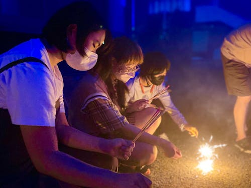 毎年恒例の宿泊学習での1枚。