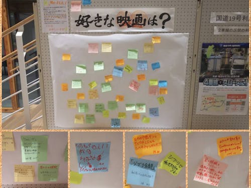 えんてらすに設置した、「えんぼーど」