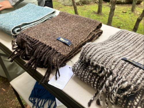 手紡ぎ・手織り・毛織物のホームスパンの作品