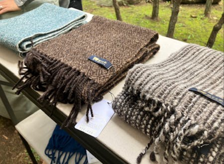 手紡ぎ・手織り・毛織物のホームスパンの作品