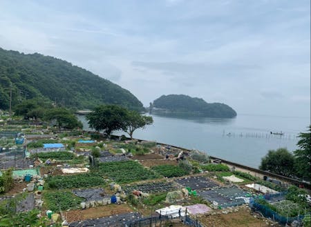 びわ湖の有人島・沖島の風景