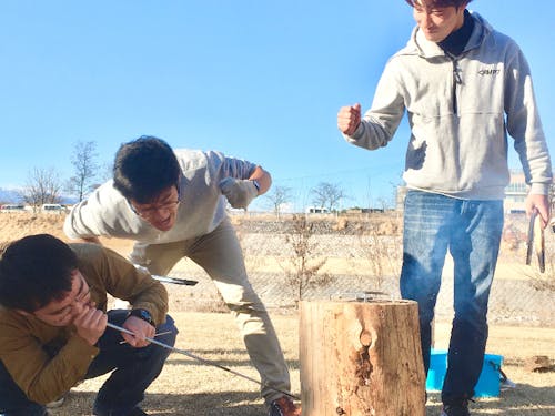 1月11日　焚火de遊ぼ　新作ログファイヤーの火付けに苦労しながら、これも楽しい！と思える気づきのあるイベントになりました！