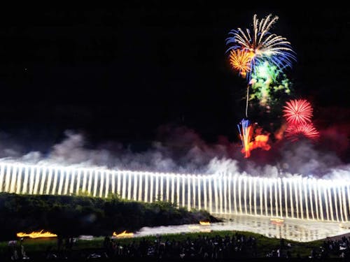 8月18日に開催される市田灯ろう流し大煙火大会