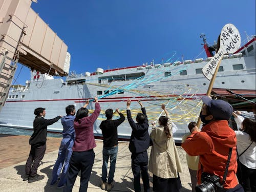 島ならではのお見送りの瞬間