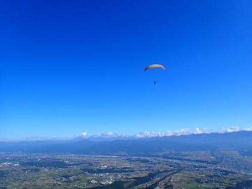 みはらしファームからもパラグライダーが遠くに見えますよ!