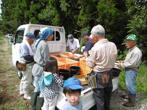 子ども達が参加する収穫イベント