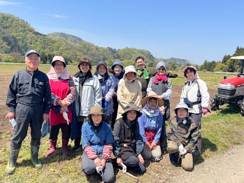地域の方と畑整備(大戸地区)