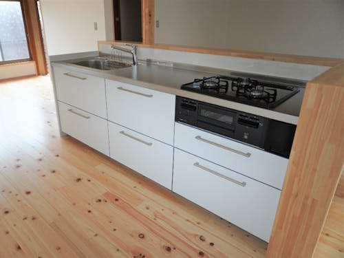 開放感のあるアイランドキッチン