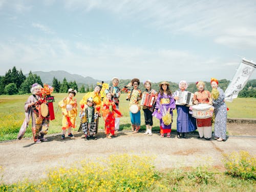 松代地域の住民達がレースを応援