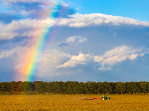 牧歌的な農作業風景と虹のコラボ。タイミングが合えばこんな素敵な写真も撮れるんです。まだまだ隠れたフォトスポットが、もしかしたら町内に眠っているかも。地域の人しか知らない絶景ポイントを探してみてはいかがでしょう。