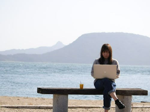 島でテレワーク