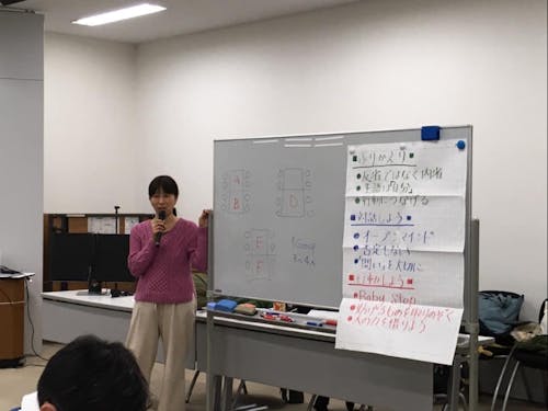 創業支援プログラムでの振り返りの様子