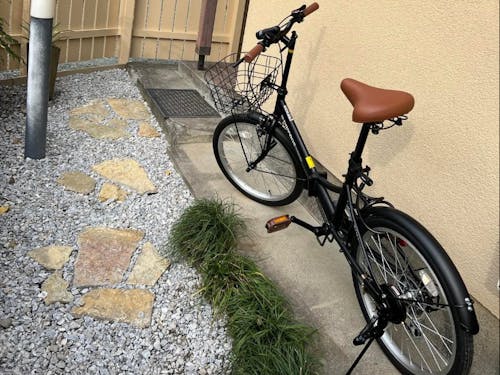 備え付けの自転車
