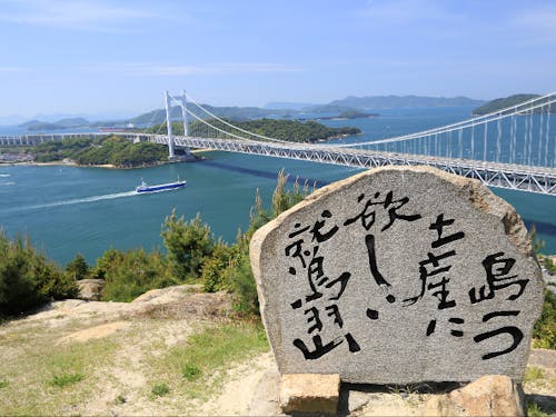 鷲羽山からみた瀬戸大橋