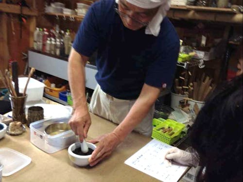 ▲釉薬作り