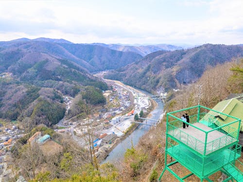 滞在施設は台地の上にあります