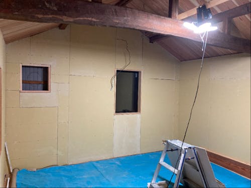 石膏ボード張りまで完了