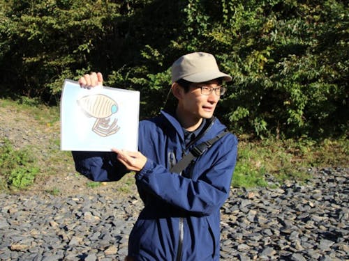 観光協会で化石等の文化遺産を活用した地域活性に取り組む菊池優さん