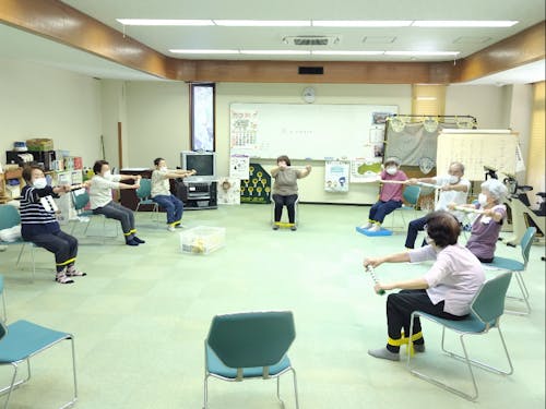 週1回実施している高齢者体操教室の様子