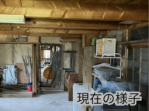 まだ物が散乱しています