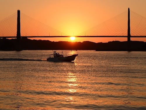 定期船から見える呼子大橋