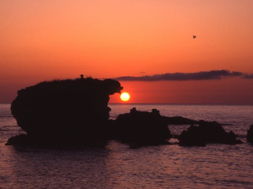 日本海に沈む夕日