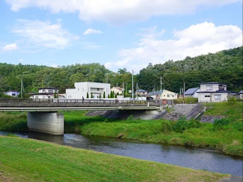 雪谷川沿いの風景