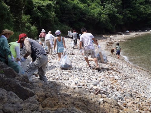 地域のみんなで海岸を守ってます